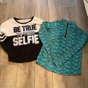 Girls size 10 Justice bundle of 2 shirts!!